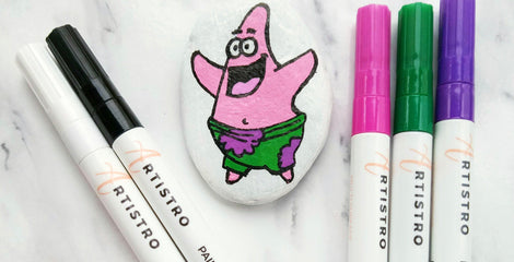 Patrick Star Rock Painting Tutorial | Artistro