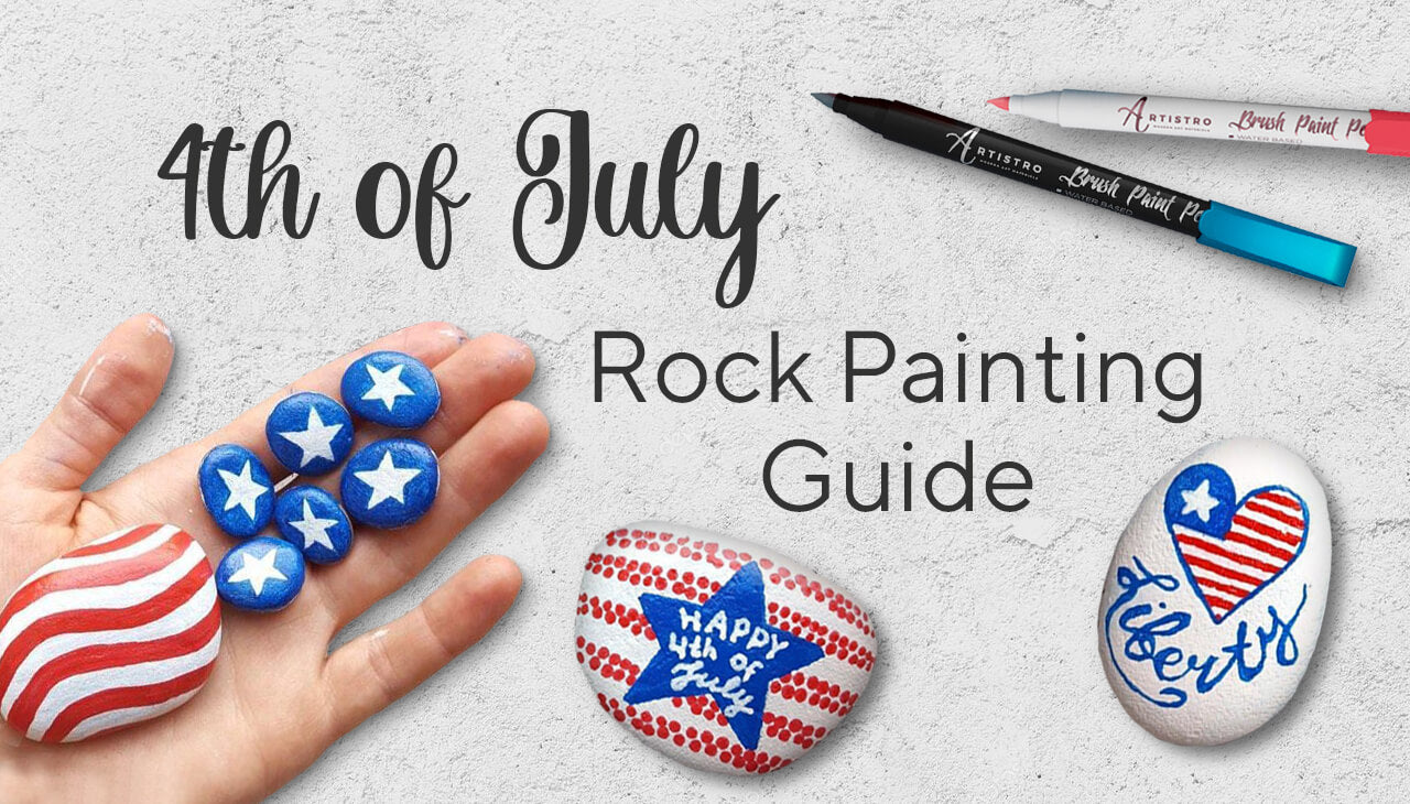 4th of july rock painting ideas: Patriotic 4th of july painted rocks