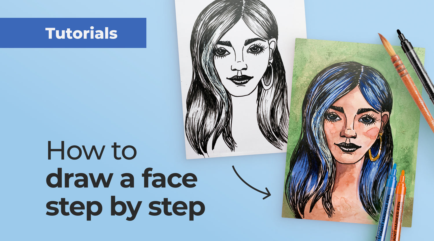 How to Easily Draw a Face. Step by Step Tutorial. | Artistro