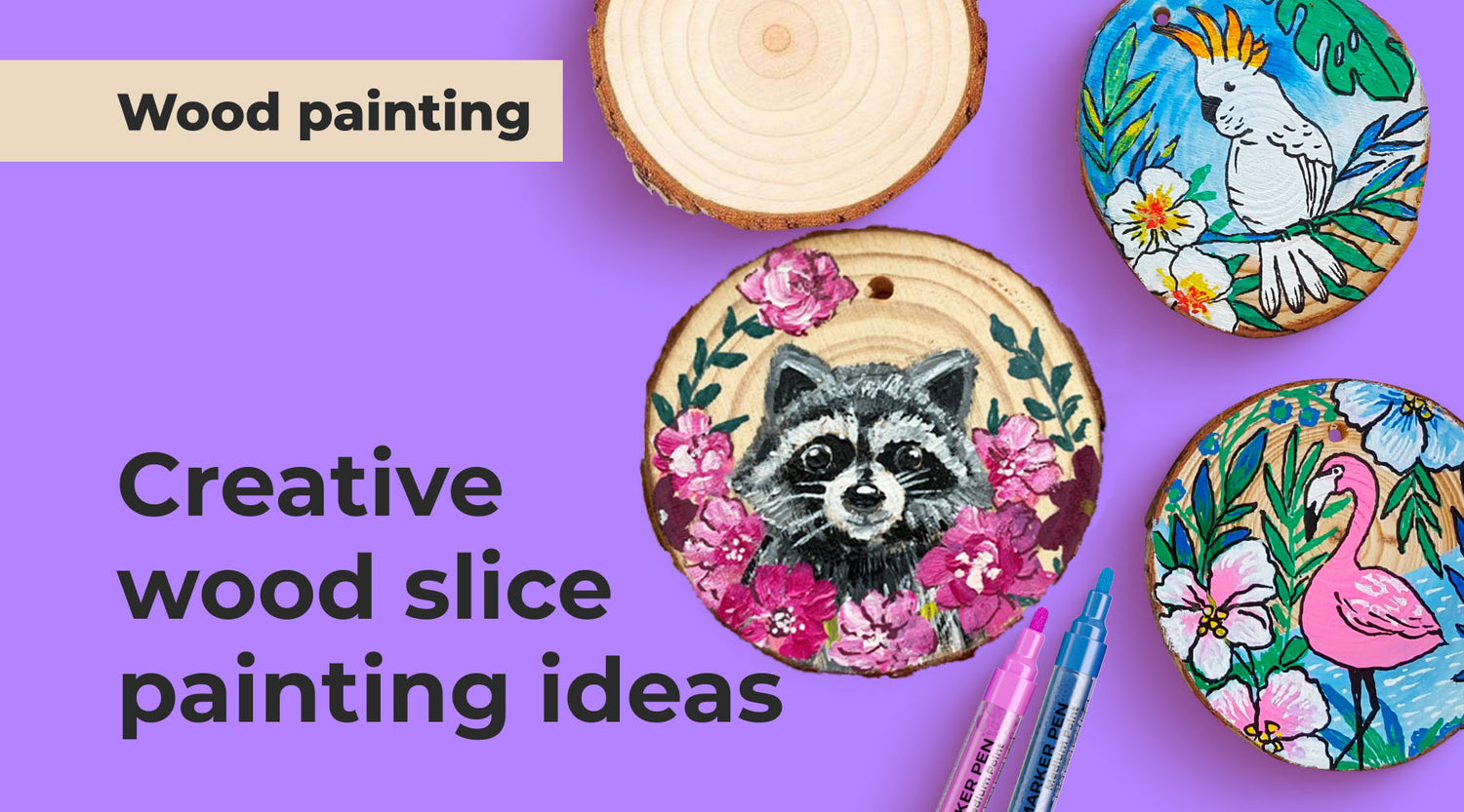 Flower Wood Slice Painting Tutorial from Artistro | Artistro