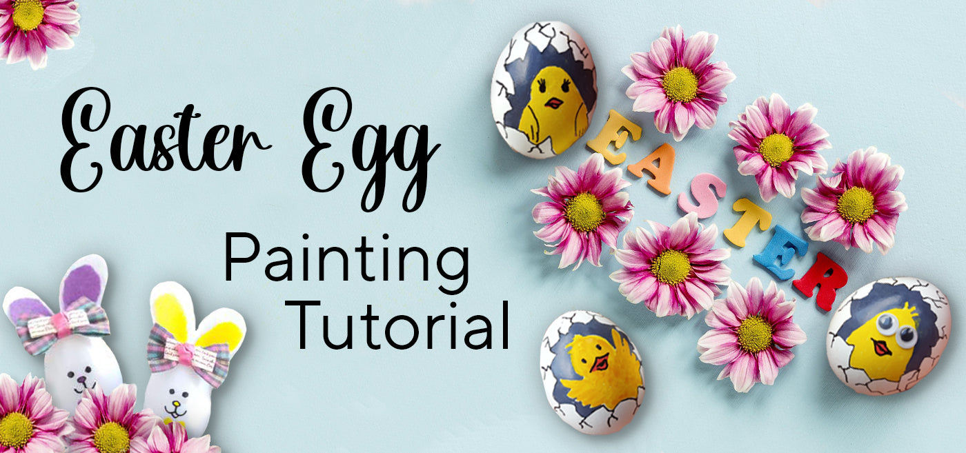 Easter shell painting ideas: Easy Easter egg art design