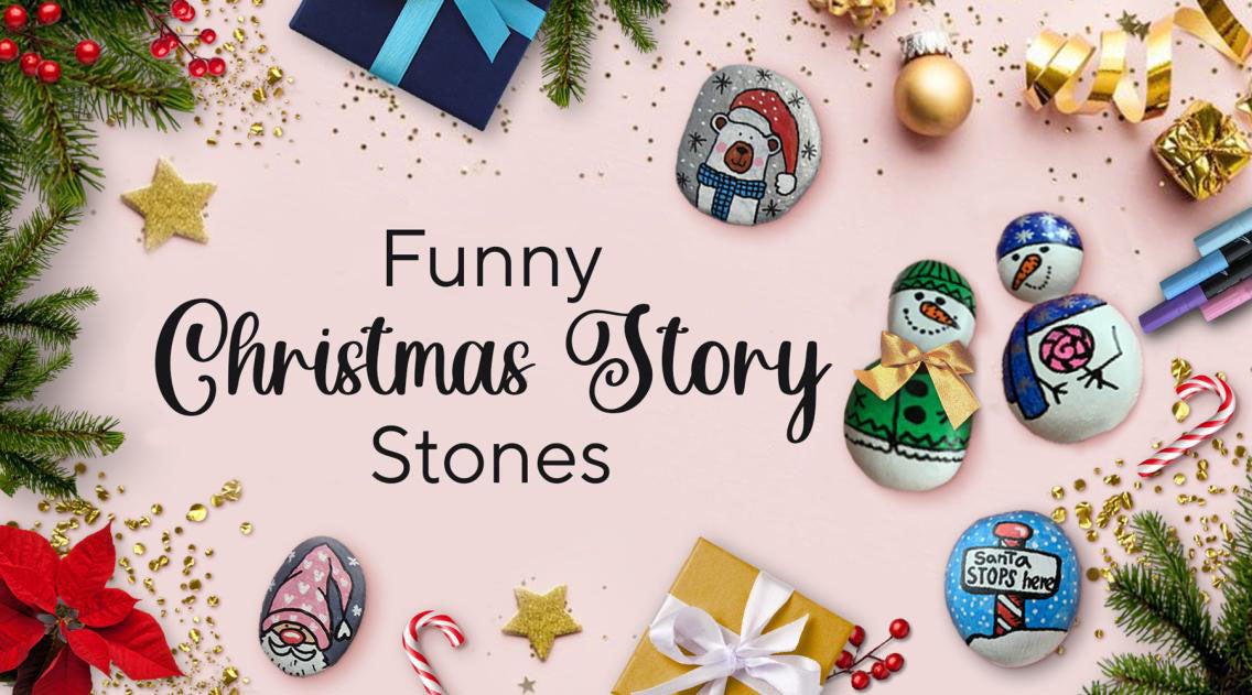 Funny DIY Story Stones - Artistro Rock Painting Ideas for Сhristmas | Artistro