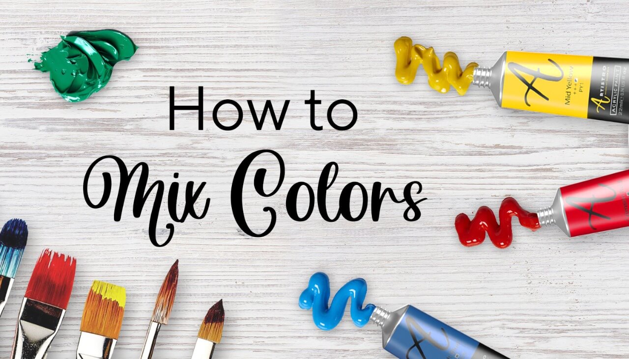 How to mix warm and cool black acrylic paint 