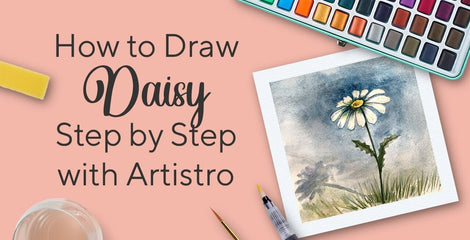 How to Draw a Daisy Dtep by Dtep with Artistro