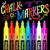 product 8 neon chalk reversible tip markers