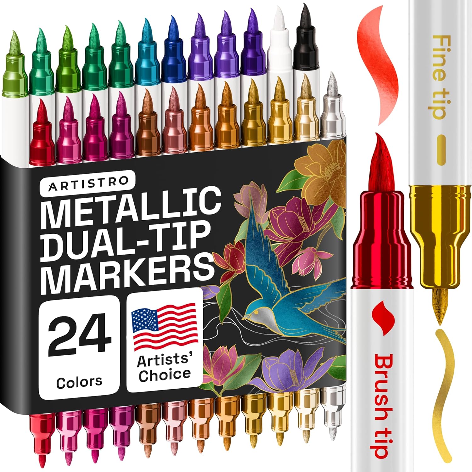 ARTISTRO Dual Tip Acrylic Paint Markers Easy for All Ages Levels A