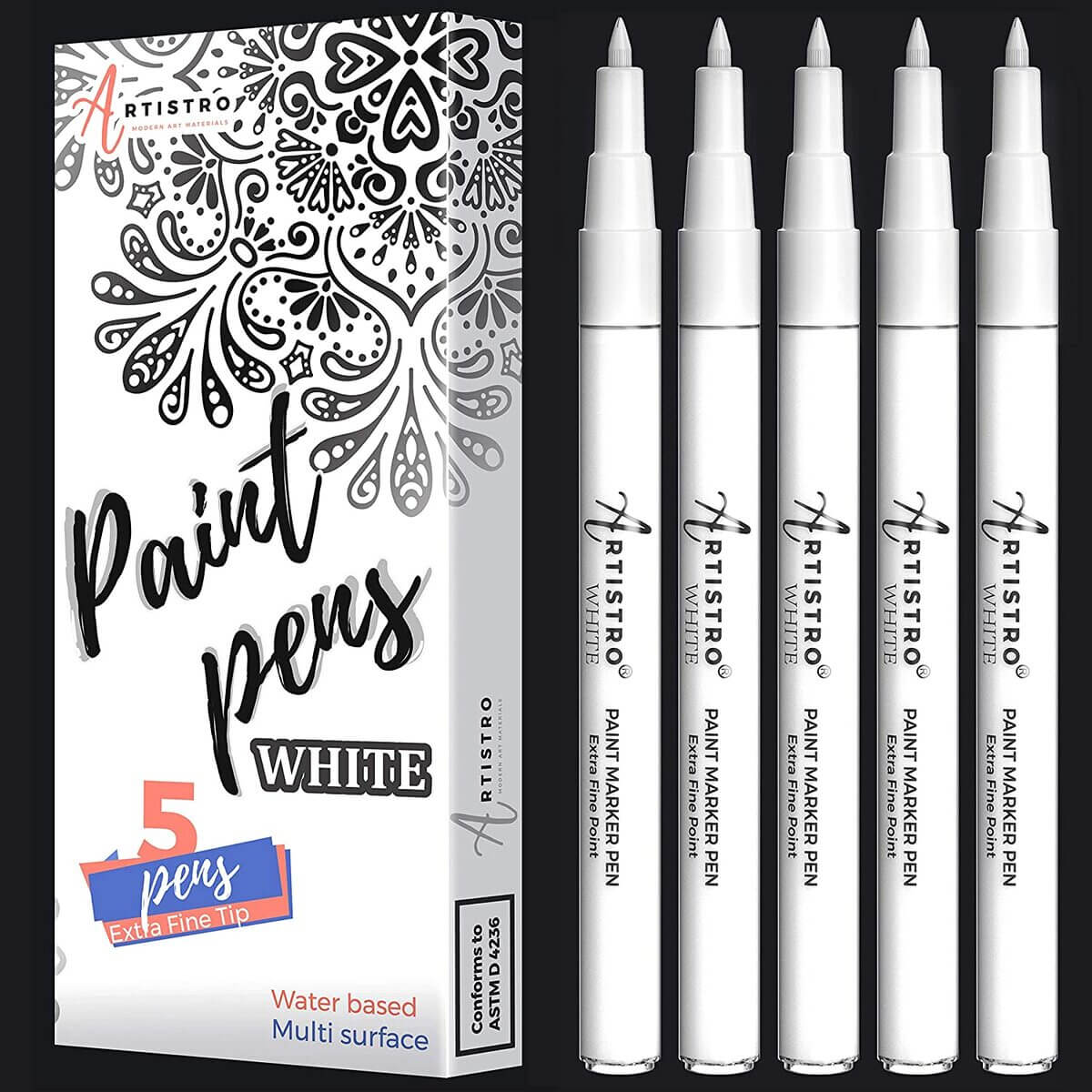 HOT Art White Marker For Walls White Paint Marker Set: White