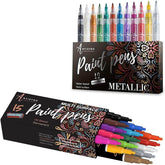bundle 12 acrylic metallic + 15 oil based markers