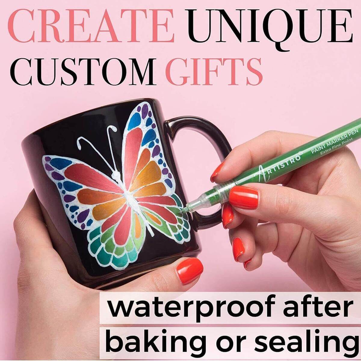 paint pens waterproof after baking or sealing 