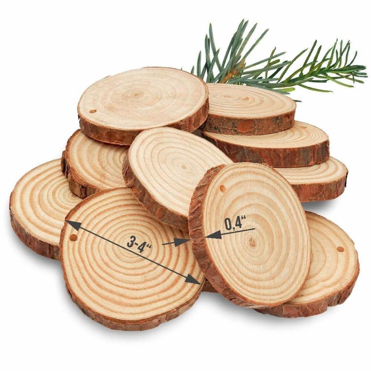 product 5 wood slices for crafts