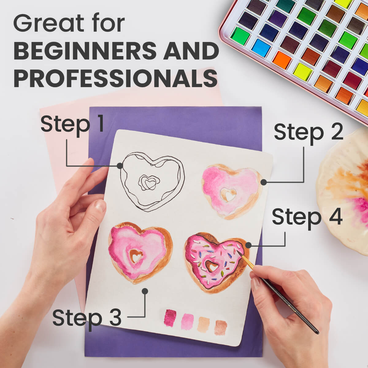 48 watercolor great for beginners and professionals