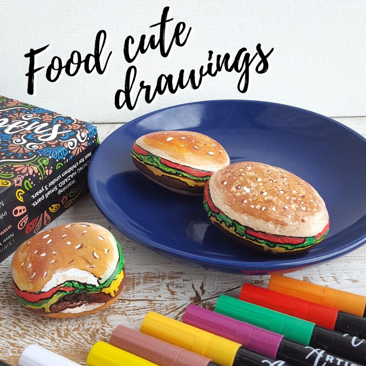 21 Creative Painting Ideas for Your Food Cute Drawings | Artistro