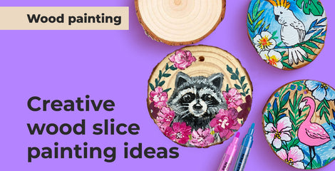 Flower Wood Slice Painting Tutorial from Artistro | Artistro