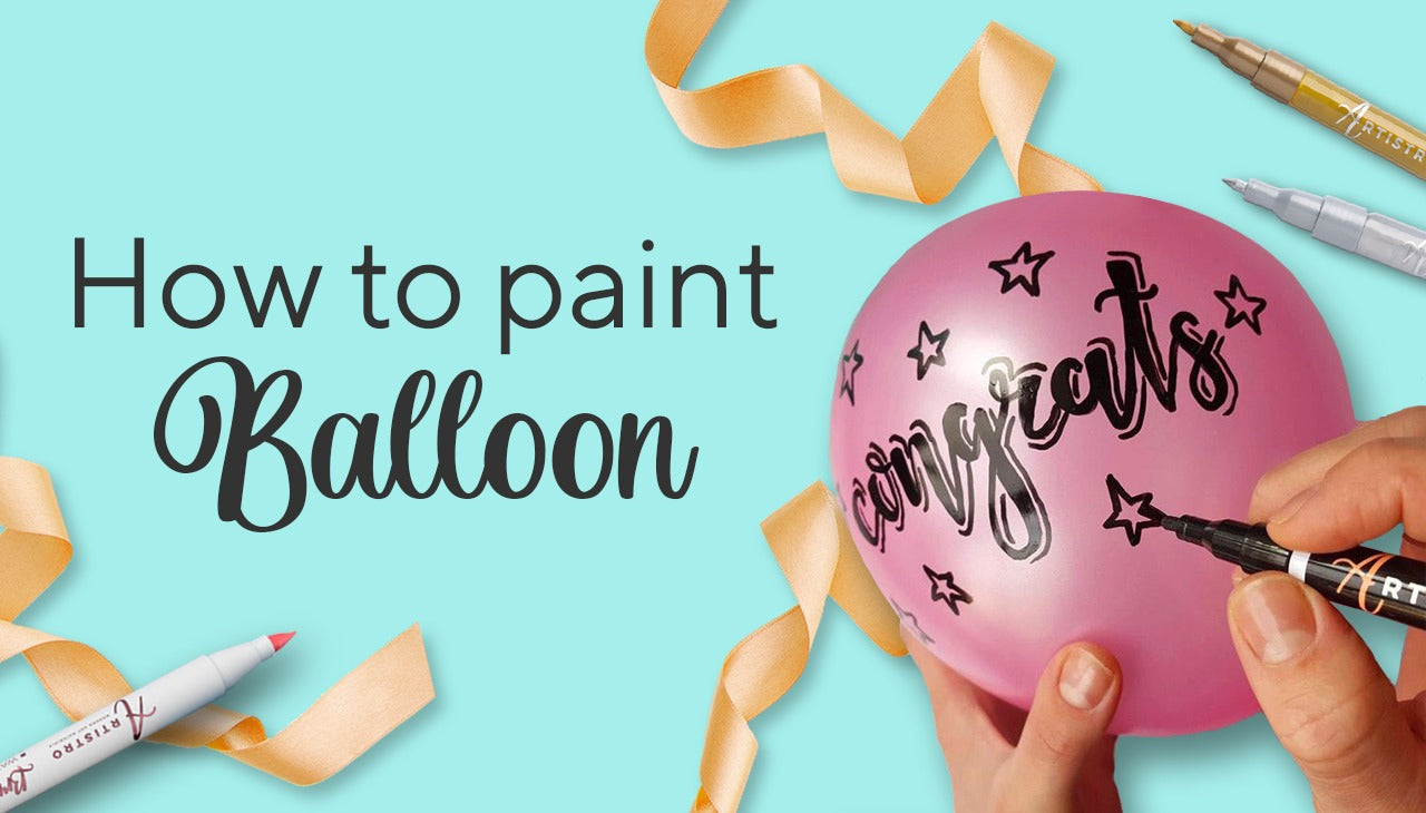 Party Balloon Lettering Painting Tutorial from Artistro | Artistro