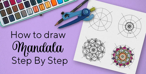 how to draw mandala step by step
