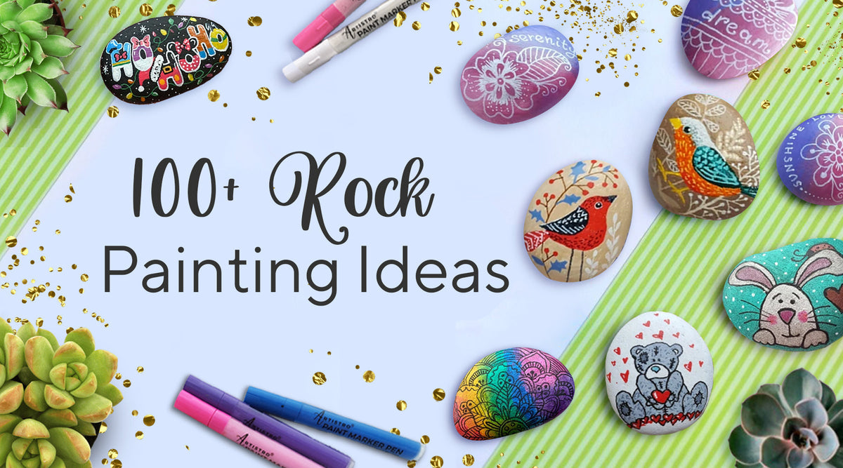 10 EASY Paint Pen Designs for Beginners, Easy Stone Painting Ideas
