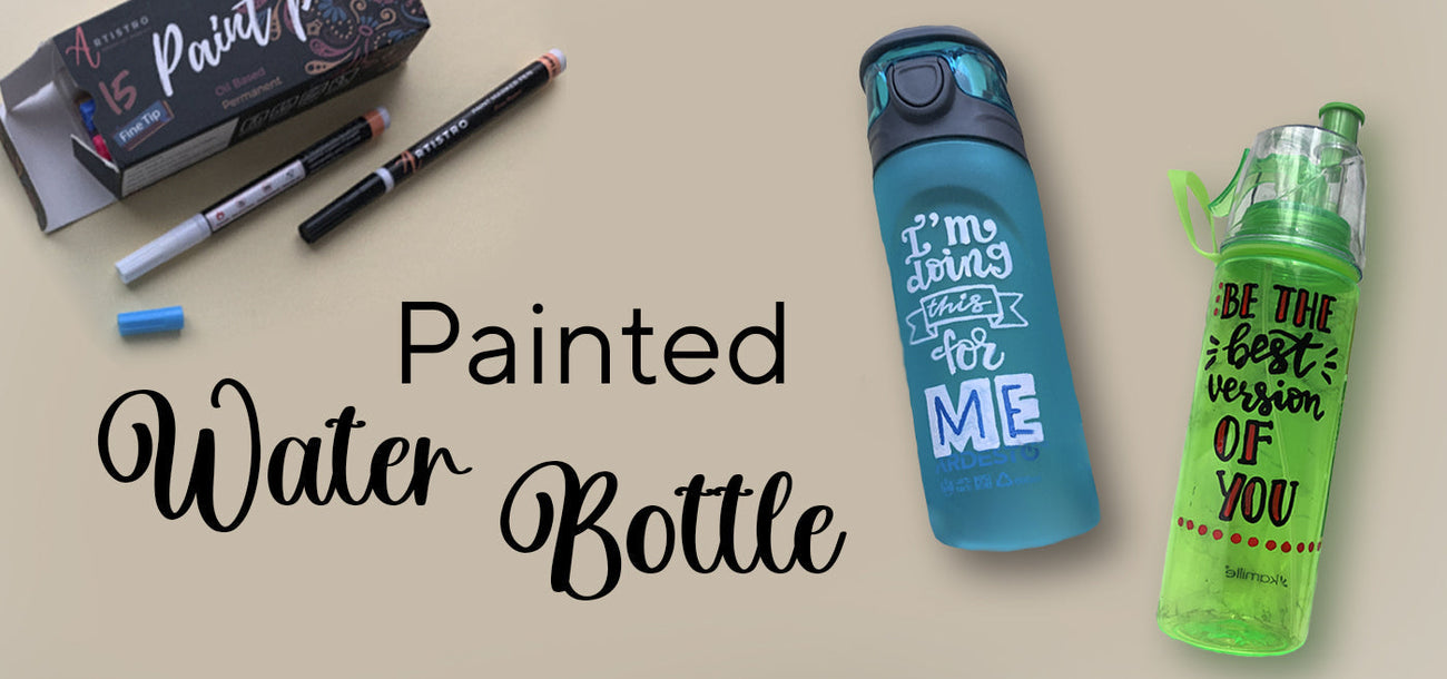 Water bottle painting Water bottle painting ideas & painting tips
