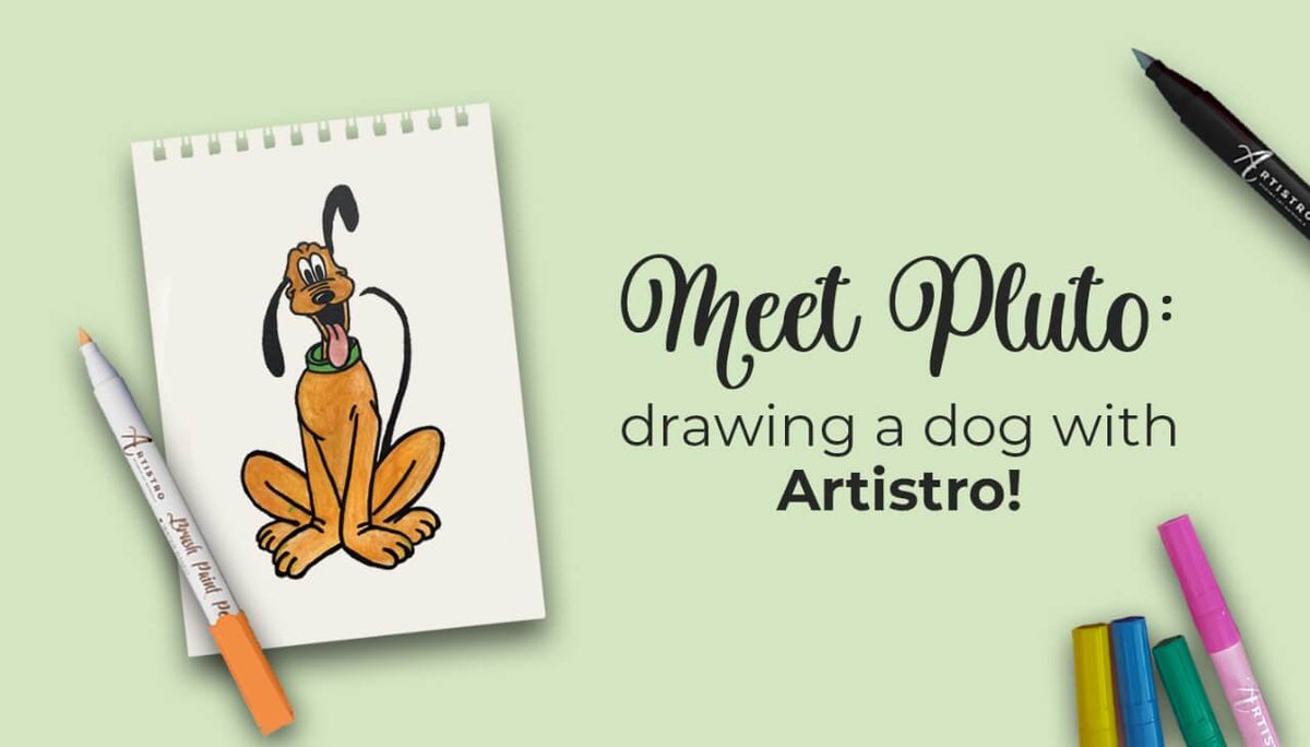 pluto the dog face drawings