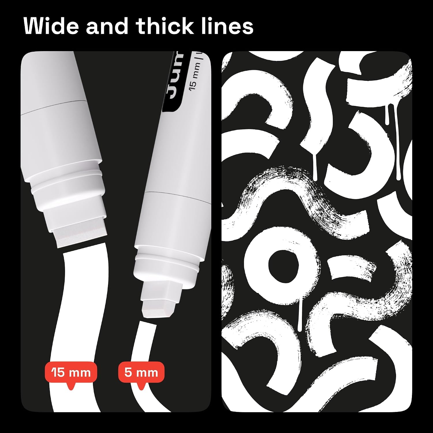 ARTISTRO White Paint Pens - Jumbo Tips - Set of 5