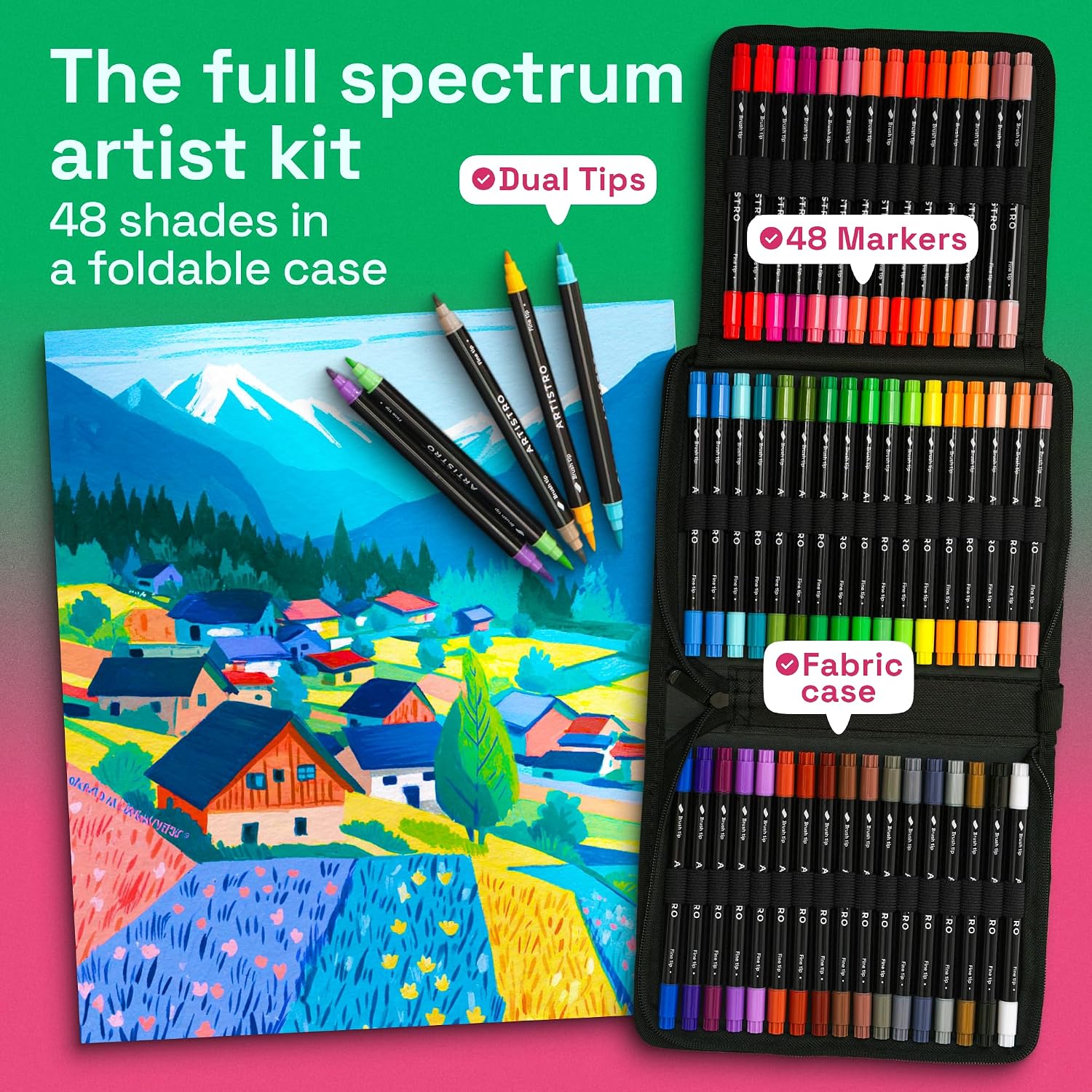 ARTISTRO 48 Acrylic Paint Markers, Set of Paint pens