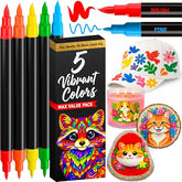 ARTISTRO Dual-Tip Acrylic Paint Marker Pens for Drawing