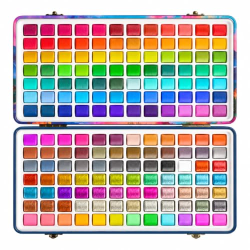 ARTISTRO 168 Watercolor Paint Set, Sunrise Set, Palette & Brushes