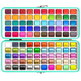 ARTISTRO Watercolor Paint Set with Palette & Brush Pens - 100 Colors