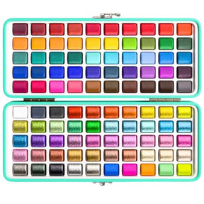 ARTISTRO Watercolor Paint Set with Palette & Brush Pens - 100 Colors