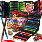 ARTISTRO 168 Acrylic Paint Markers, Dual-Tip Paint Pens, Black Bag