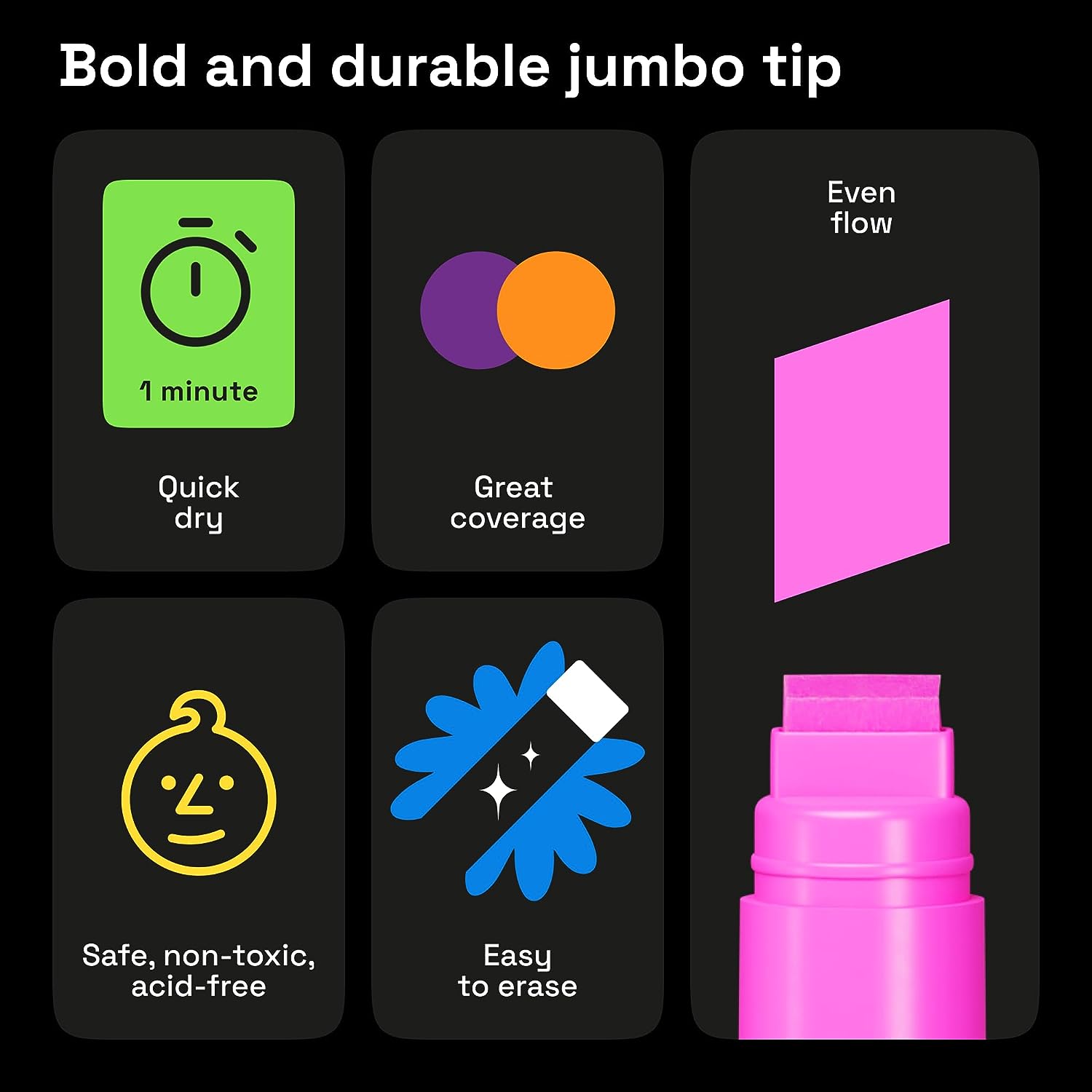 bold and durable jumbo tip