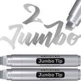 ARTISTRO 2 Silver Acrylic Paint Markers - 15mm Jumbo-Tip Paint Pens - Perfect for Crafting, Art Projects, & More