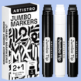 product 2 black & 1 white jumbo markers