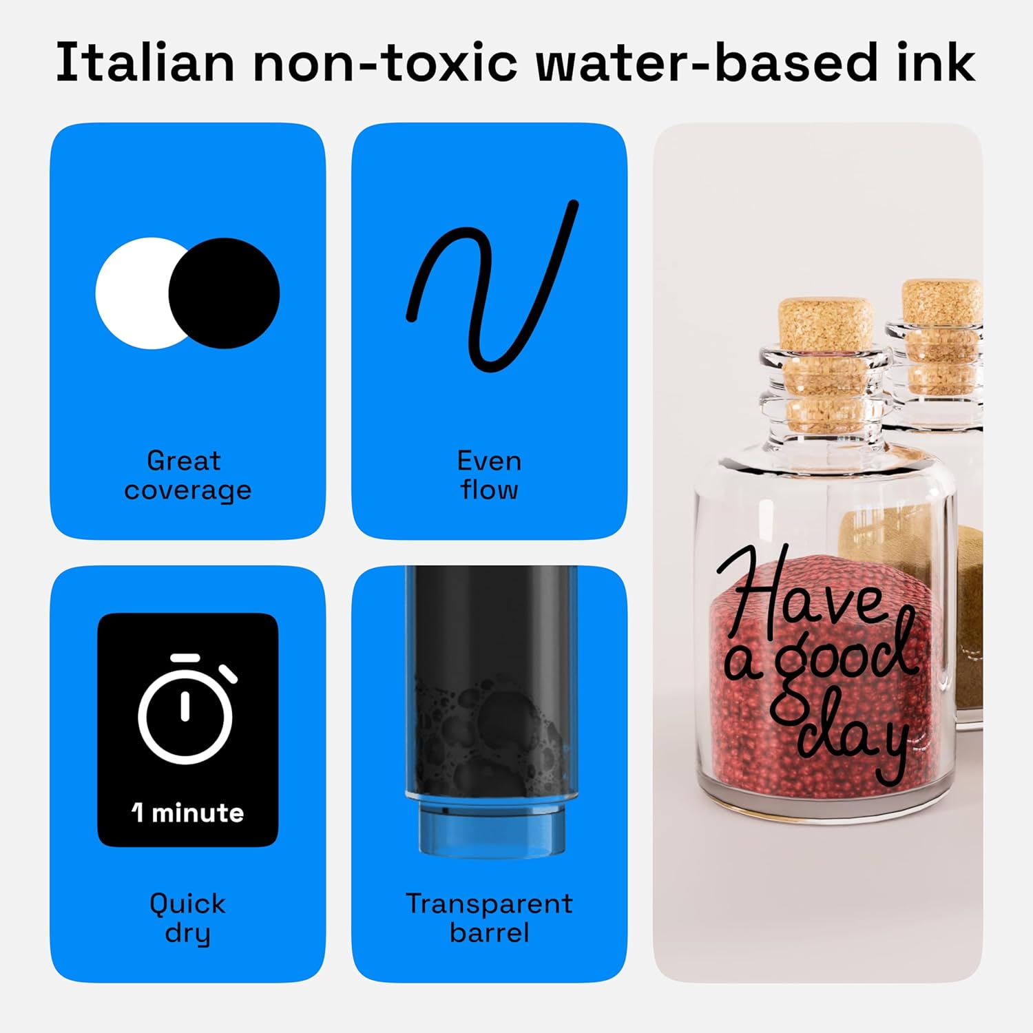 ARTISTRO 2 Black Acrylic Paint Markers - 3mm Medium-Tip Paint Pens - Perfect for Crafting, Art Projects, & More