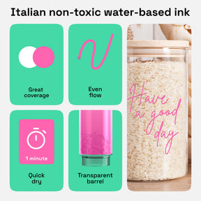 ARTISTRO 2 Pink Acrylic Paint Markers - 0.7mm Extra Fine-Tip Paint Pens - Perfect for Crafting, Art Projects, & More