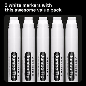 5 white markers with this awesoome value pack