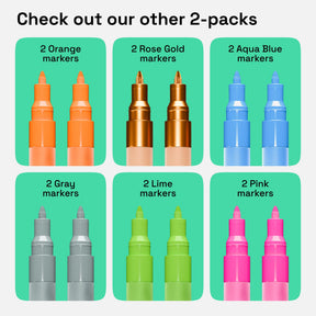 ARTISTRO 2 Brown Acrylic Paint Markers - 0.7mm Extra Fine-Tip Paint Pens - Perfect for Crafting, Art Projects, & More