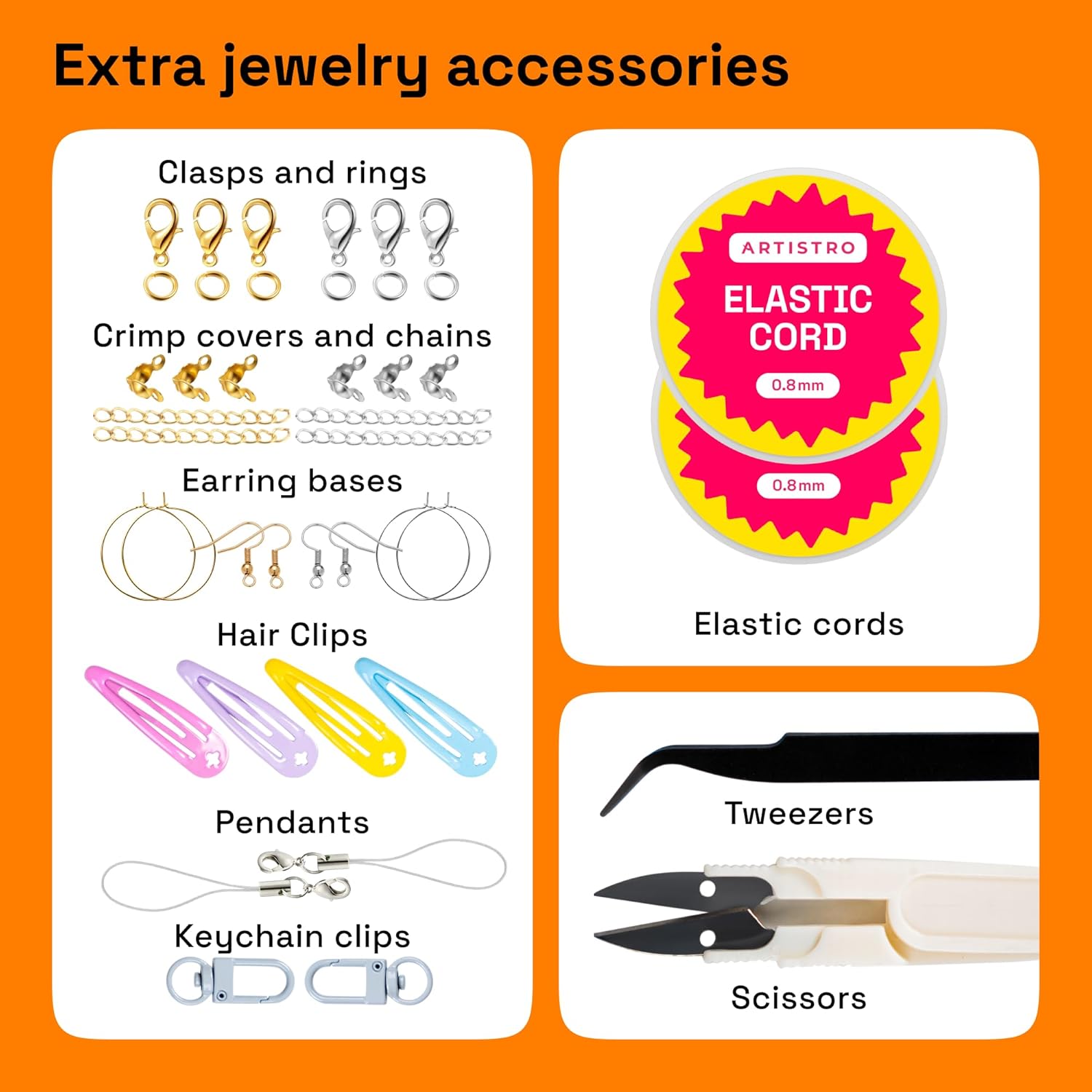 ARTISTRO 10000 pcs Bracelet Making Kit - Friendship Bracelet Kit for Jewelry Making with Clay Beads, Letter Beads, & More - Kandi Bracelet Kit, Bracelet Making Kit for Girls, Boys, Adults, BMK-BS-1