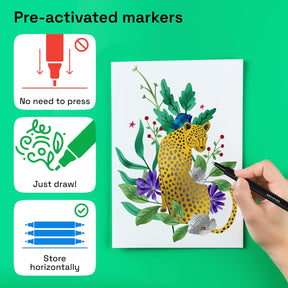 ARTISTRO 12 Metallic Acrylic Paint Markers - Fine Tip Paint Pens for Rock, Wood, Glass, Ceramic, Black Paper, Scrapbooking Crafts, Card Making, DIY Photo Album, Ceramic