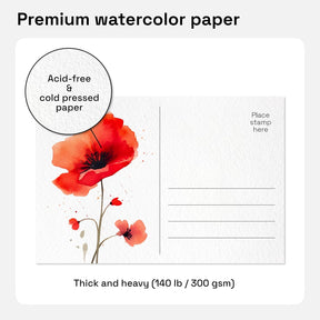 ARTISTRO 30 Watercolor Postcards 4x6 Inches - Heavyweight Paper Cards 140lb (300gsm) - Blank Postcards for Mailing, DIY Thank You Card, Greetings Cards, Christmas, Invitations, Birthday and More