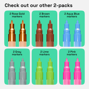 ARTISTRO 2 Orange Acrylic Paint Markers - 0.7mm Extra Fine-Tip Paint Pens - Perfect for Crafting, Art Projects, & More