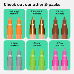 ARTISTRO 2 Light Blue Acrylic Paint Markers - 0.7mm Aqua Extra Fine-Tip Paint Pens - Perfect for Crafting, Art Projects,