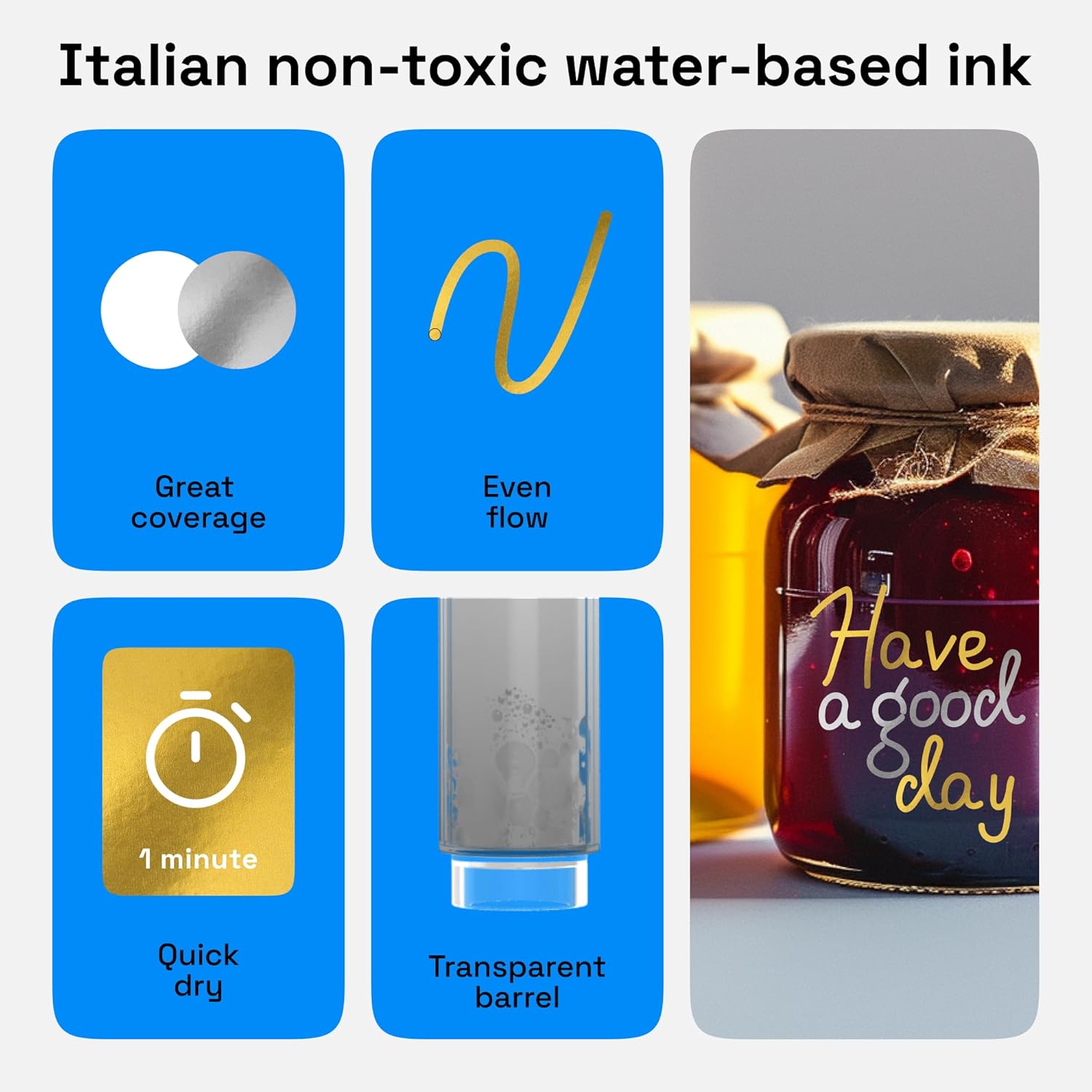 ARTISTRO 2 Gold & Silver Acrylic Paint Markers - 3mm Medium-Tip Paint Pens - Perfect for Crafting, Art Projects, & More