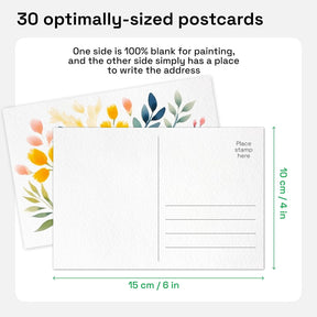 ARTISTRO 30 Watercolor Postcards 4x6 Inches - Heavyweight Paper Cards 140lb (300gsm) - Blank Postcards for Mailing, DIY Thank You Card, Greetings Cards, Christmas, Invitations, Birthday and More