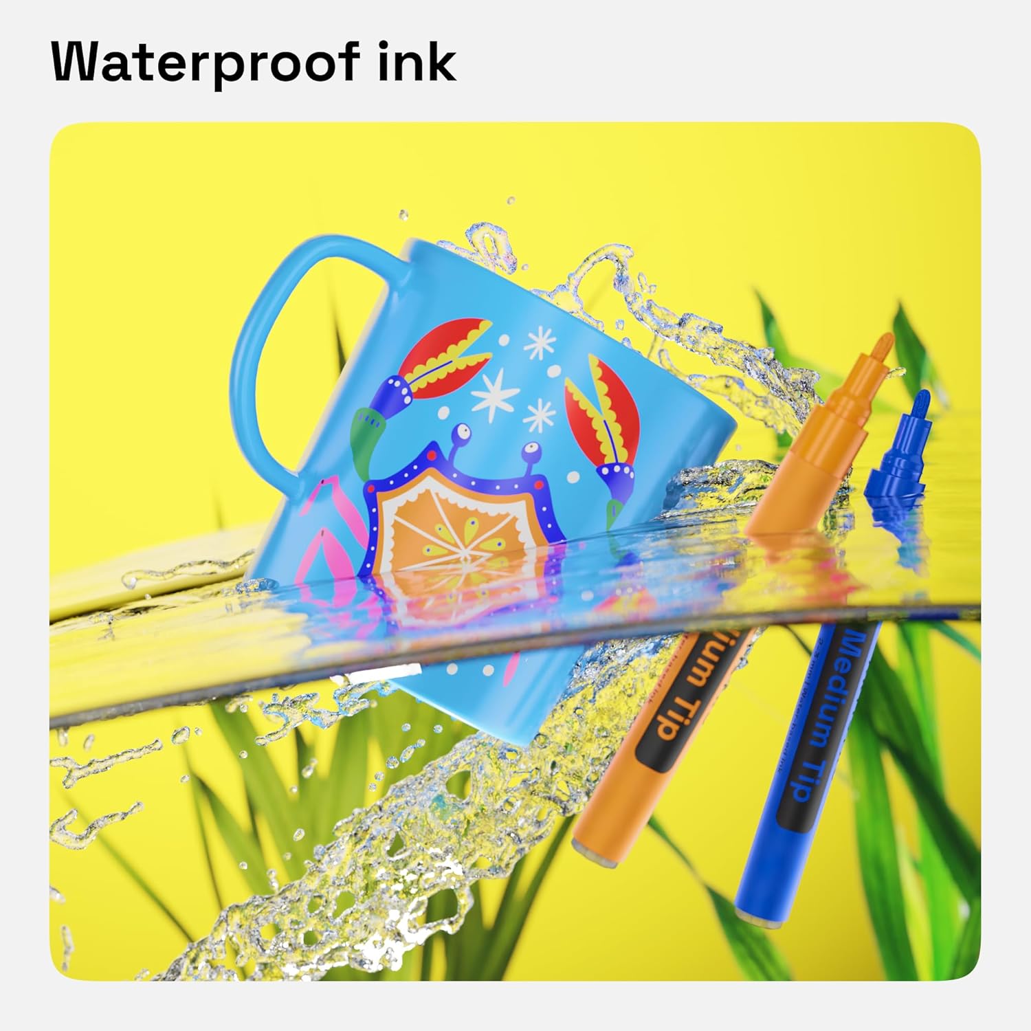 ARTISTRO 20 Oil-Based Permanent Paint Markers - Medium Tip Markers for Tire, Wood, Rock, Fabric, Glass, Ceramic, Metal, Plastic, and More - Quick Dry, Waterproof