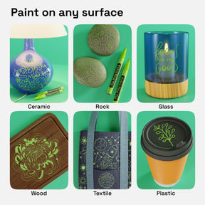 ARTISTRO 2 Light Green Acrylic Paint Markers - 0.7mm Lime Extra Fine-Tip Paint Pens - Perfect for Crafting, Art Projects