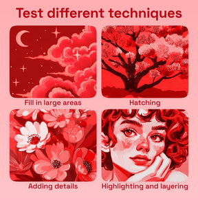 ARTISTRO 12 Red Tones Dual-Tip Acrylic Paint Marker Pens for Drawing