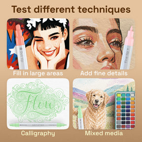 ARTISTRO 36 Pastel Dual-Tip Acrylic Paint Marker Pens