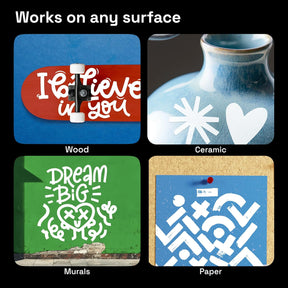 ARTISTRO 2 White Acrylic Paint Markers - 15mm Jumbo-Tip Paint Pens - Perfect for Crafting, Art Projects, & More