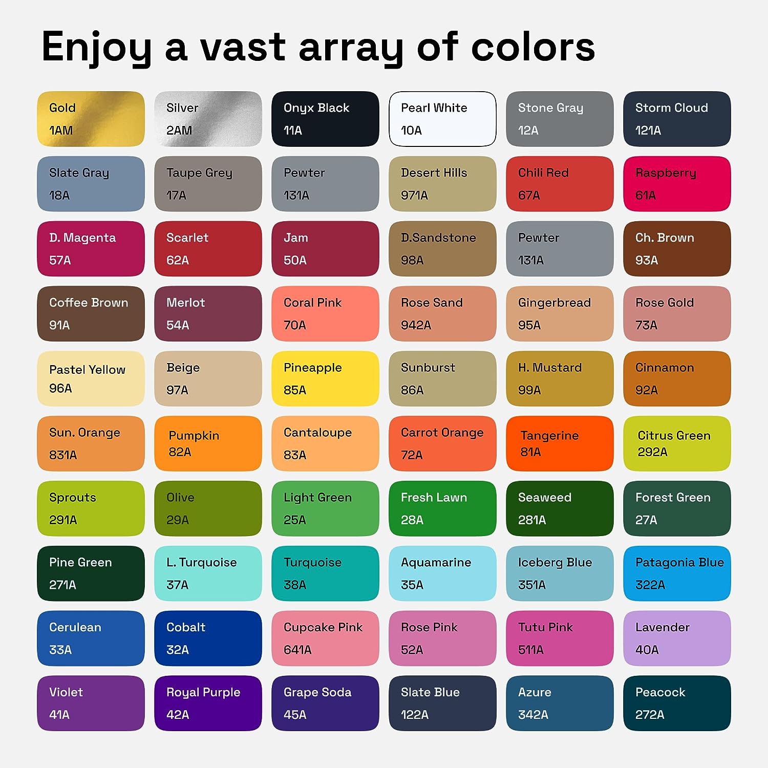 60 colors palette