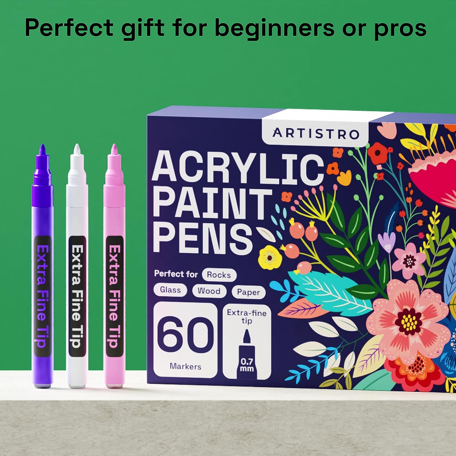 60 acrylic paint pens perfect gift for beginners or pros
